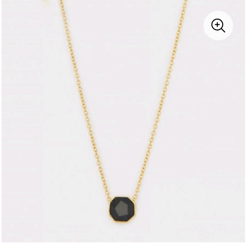 Gorjana Power Gemstone Black Onyx Necklace Gold